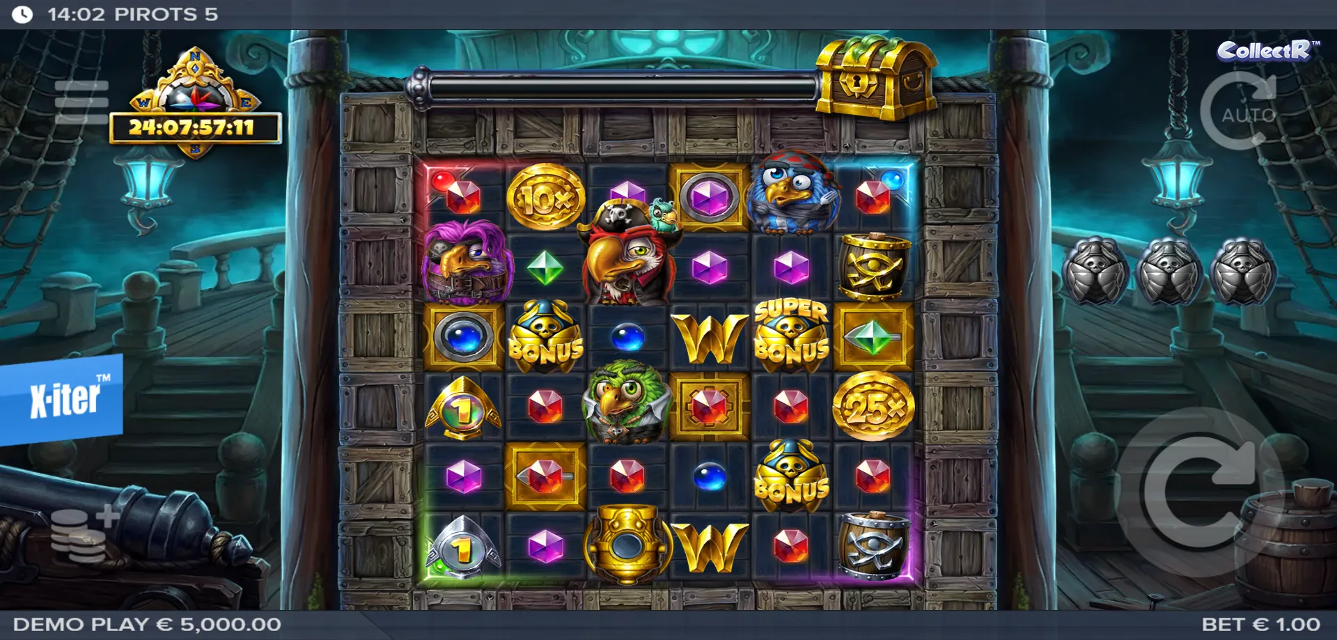 Pirots 5 Cursed Temple slot ELK Studios panoramica in Italia